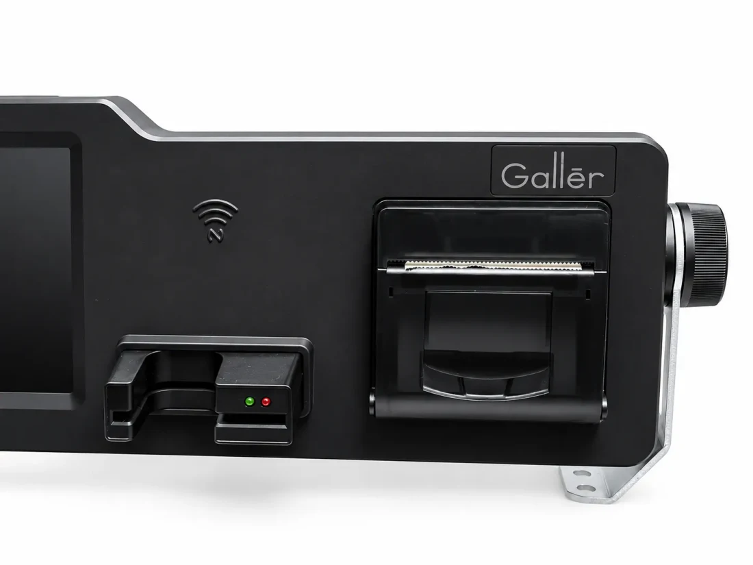 Contactless mark, card reader and thermal printer