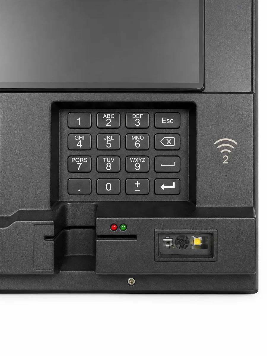 Keypad, NFC and card slot